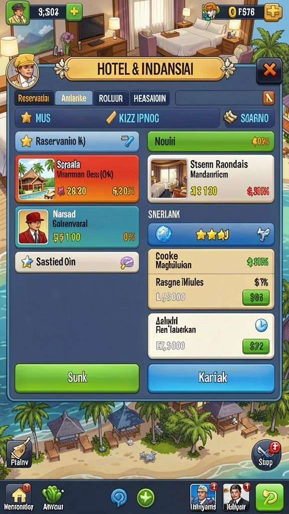 Lingkungan game yang indah dan detail.