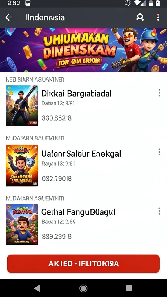 Tampilan menu utama yang menarik dan mudah dinavigasi.