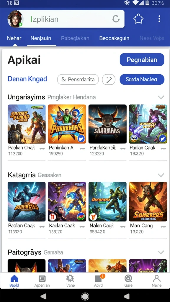 Gim ini menawarkan berbagai karakter unik untuk dipilih.