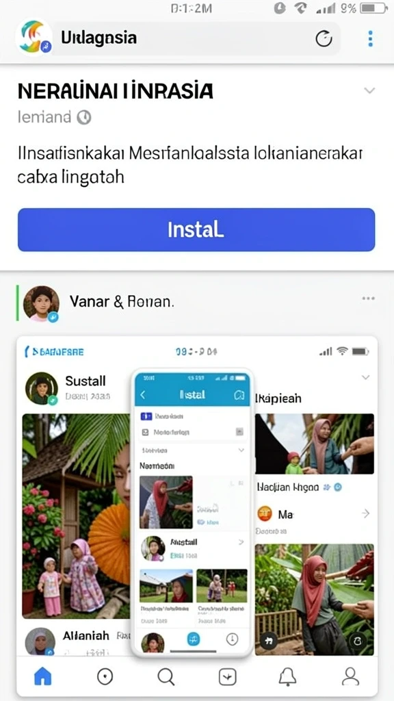 Tangkapan layar aplikasi menunjukkan antarmuka utama yang menarik.