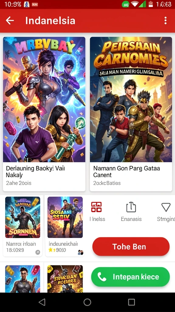 Tampilan karakter yang menarik dan beragam.