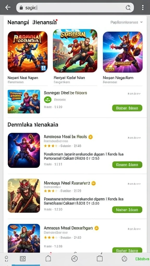 Antarmuka permainan yang mudah digunakan.