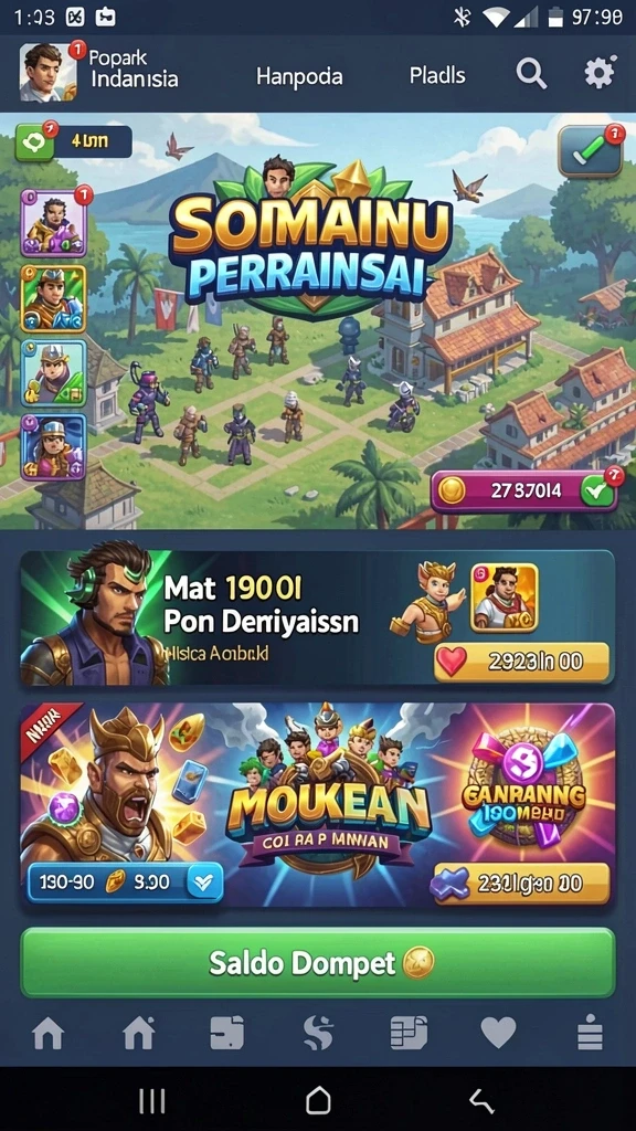 Tampilan menu utama yang sederhana dan intuitif.