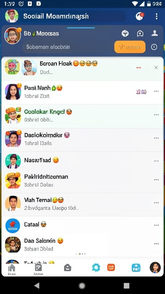 Tangkapan layar dari menu utama yang interaktif.