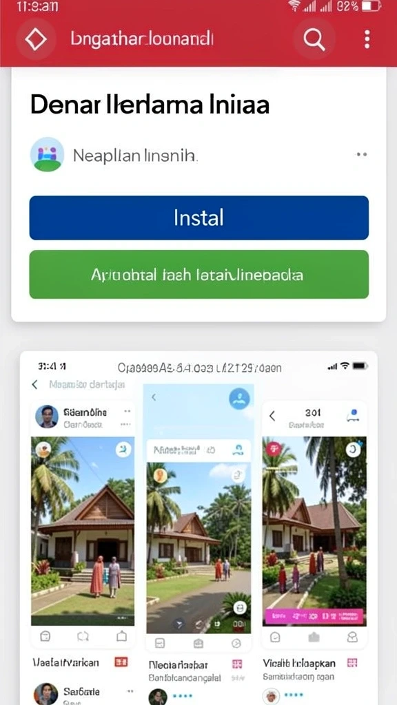 Tampilan awal aplikasi yang menarik dan user-friendly.